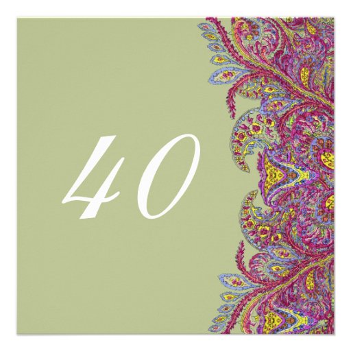 40th Birthday Party Invite