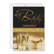 40th Birthday Party Personalized Invitation