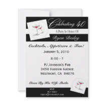 40th Birthday Party Personalized Invitation