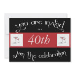 40th Birthday Party Personalized Invitation