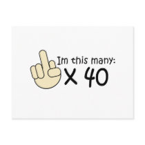 40th Birthday Postcard