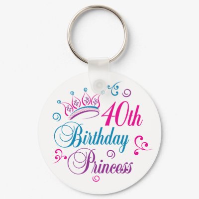 40th Birthday Princess Key Chain