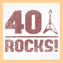 40th Birthday Rocks invitations