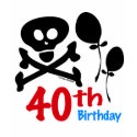 40th Birthday Skull Crossbones shirt