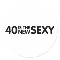40th Birthday Round Stickers