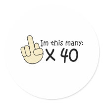 40th Birthday Sticker