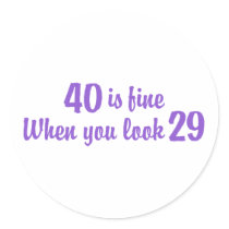 40th Birthday Stickers