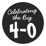40th Birthday Stickers - Celebrating the Big 40th