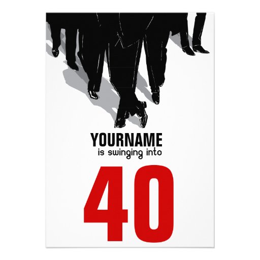 40th Birthday Swingers Rat Pack Party Custom Announcements