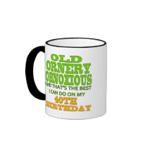 40th Birthday T-shirts and Gifts mugs