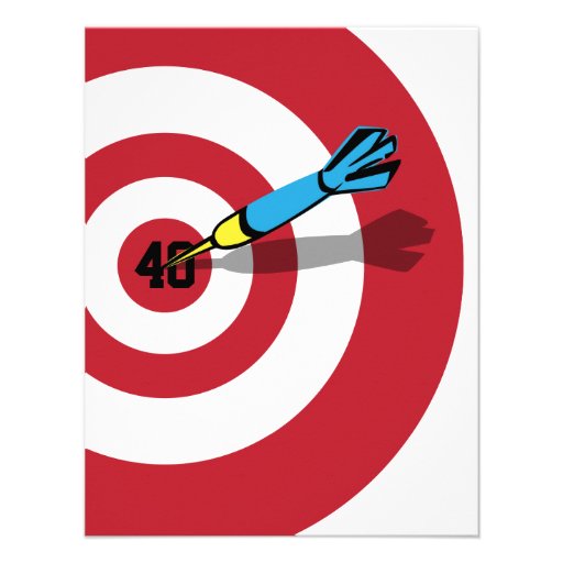 40th Birthday - Target Bullseye Invitation