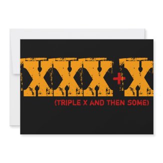 40th Birthday - Triple X and then Some Custom Announcement