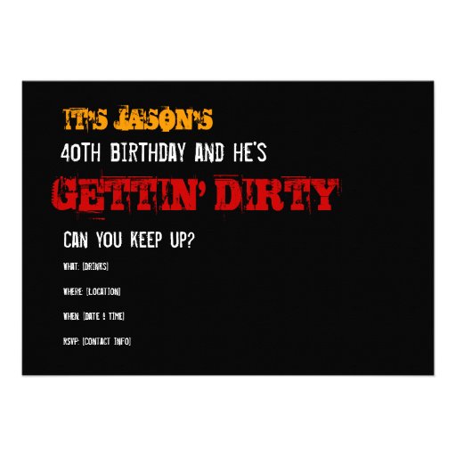 40th Birthday - Triple X and then Some Custom Announcement