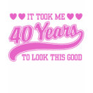 ladies_fitted_twofer_light - Cute 40th birthday design.