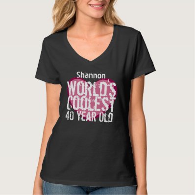 40th Birthday World&#39;s Coolest 40 Year Old E40C T-shirts