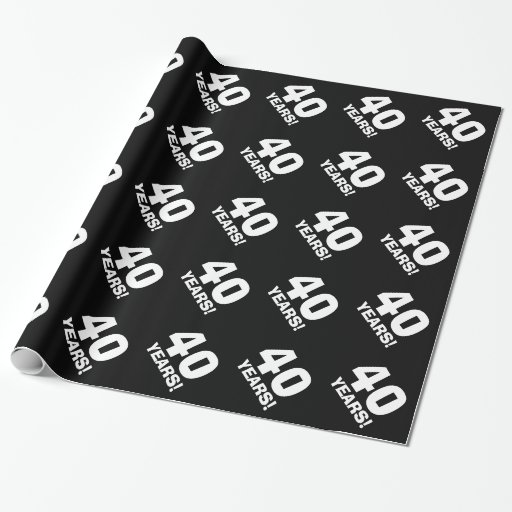 40th Birthday Wrapping Paper | Zazzle