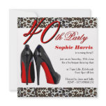 40th Fortieth Stiletto Heels BirthdayParty Announcement