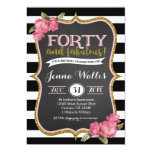 40th Forty & fabulous Birthday Invitation