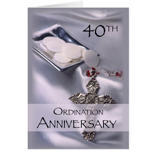 40th Ordination Anniversary Congratulations Hosts Card Zazzle