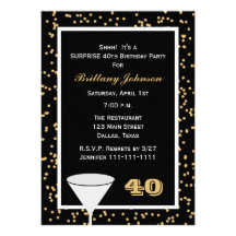 Surprise 40th Birthday Party Ideas on 40 Year Old Invitations  1 600  40 Year Old Announcements   Invites