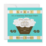 40th Surprise Birthday Party Invitation - Cupcake