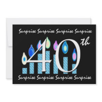 40th SURPRISE Birthday Party Invitation Template