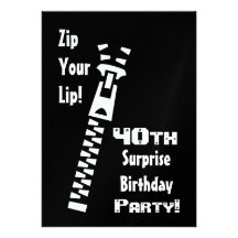 40th SURPRISE Birthday Party Invitation Template