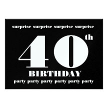 40th SURPRISE Birthday Party Invitation Template