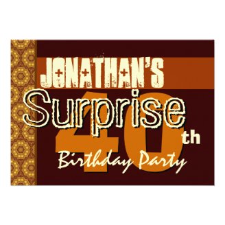 40th Surprise Birthday Save the Date Gold Invitations