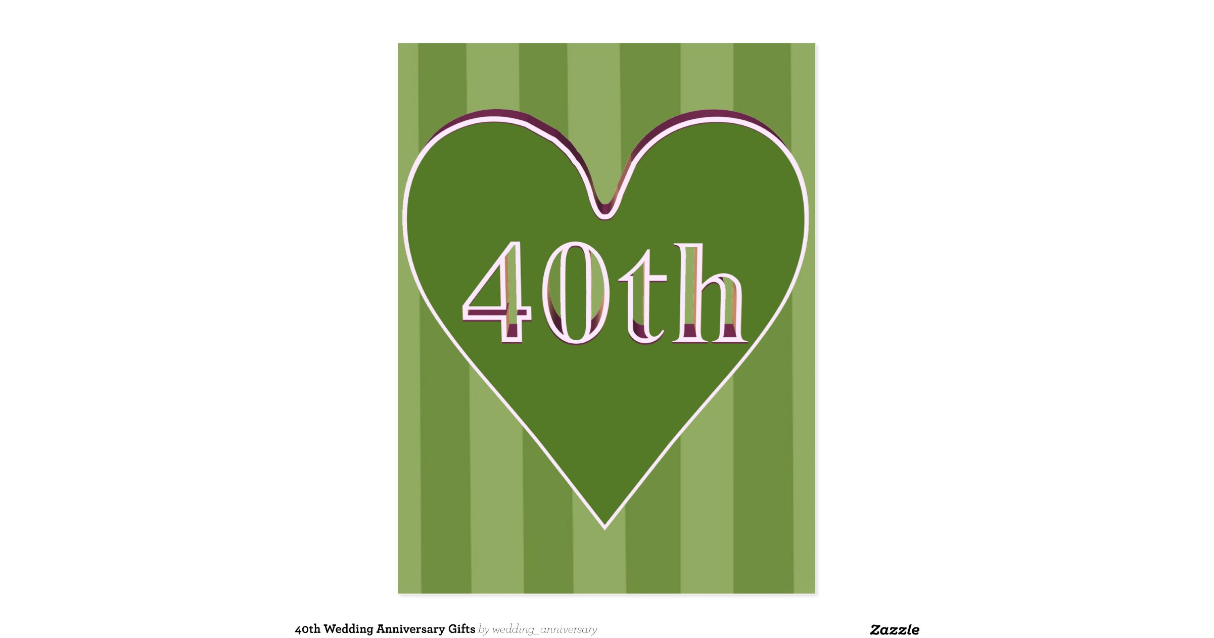 40th wedding anniversary gifts postcard 40th wedding anniversary gifts postcard