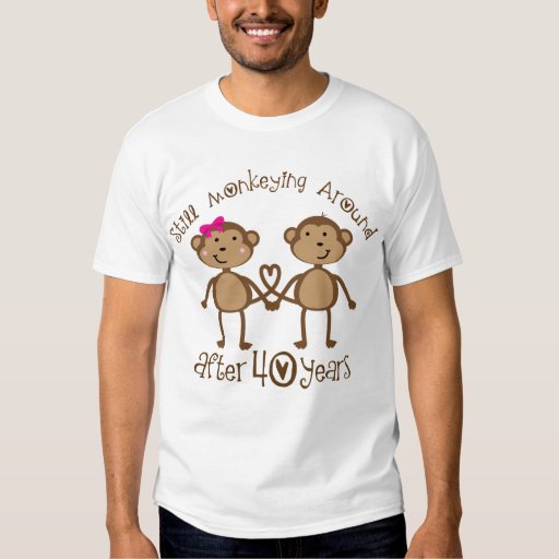 40th Wedding Anniversary Gifts T-Shirt | Zazzle