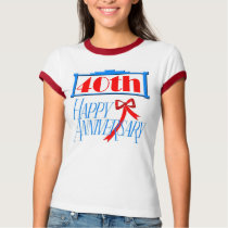 40th Wedding Anniversary Gifts t-shirts