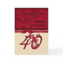 40th Wedding Anniversary Invitation Card by moonlake 40th Wedding Anniversary Invitation Card