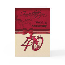 40th Wedding Anniversary Invitation Card