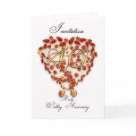 40th wedding anniversary invitation card - ruby we