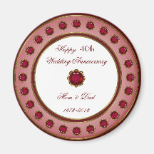 40th Wedding Anniversary Magnet