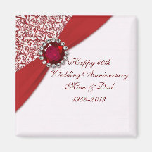 40th Wedding Anniversary Magnet