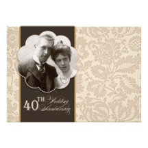 40th wedding anniversary photo invitations