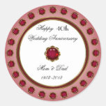 40th Wedding Anniversary Sticker