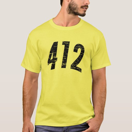 412 Area Code T Shirt Zazzle