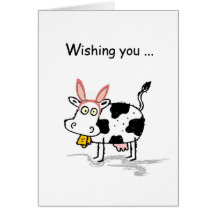 4145 Easter Cow Greeting Cards