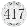 417 Area Code Round Sticker