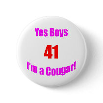41 Cougar Birthday Buttons