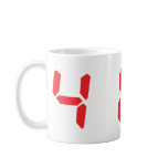 41 fourty-one red alarm clock digital number coffee mug