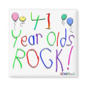41 Year Olds Rock ! magnets by BirthdaysRock 41 Year Olds Rock ! magnets