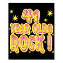 41 Year Olds Rock! (Pink) Poster Print by TShirtDotCom 41 Year Olds Rock! (Pink) Poster Print