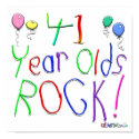 41 Year Olds Rock ! posters by BirthdaysRock 41 Year Olds Rock ! posters