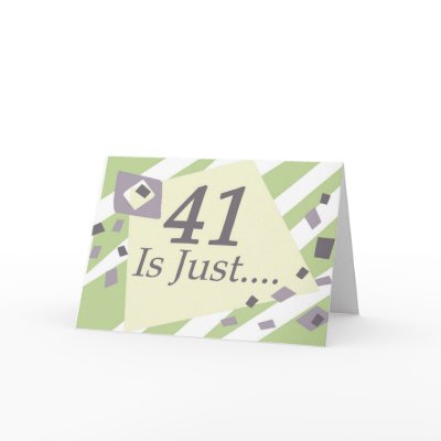 41st Birthday Greeting Card by freespiritdesigns