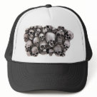 zaz_trucker_hat - Custom Mesh Skull trucker hats featuring skulls by the best artists for truck drivers. You can create a custom skull truckers hat by adding a name or any quote to these high quality mesh hats.: Sizes  Available colors: white_black