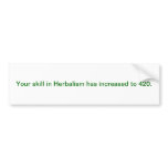 420 Herbalism Bumper Sticker (White)